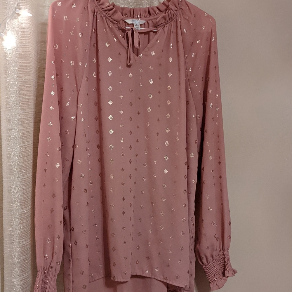 Pink and gold blouse